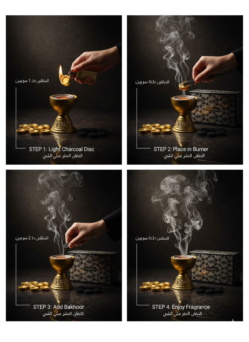 YAMEKER Quick Light Bakhoor Charcoal Discs 33mm, 80 Pcs + 8 Oud Saffron