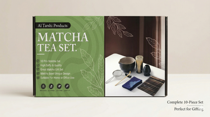 YAMEKER 10PCS Matcha Tea Set, Chasen Whisk, Bowl & Sifter for Green Tea